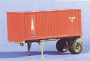 Military - US/NATO (Modern) - Trailers -- MILVAN 20' Single-Axle Container Chassis w/20' Box Container