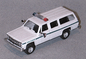 Chevrolet Suburban - Emergency - Police Vehicles -- Park Ranger (white, Green Stripe)