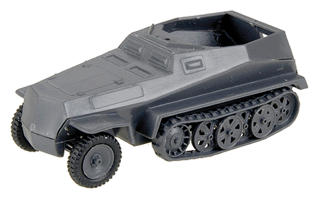 Military - Former German Army WWII - SdKfz 250 Series Half-Tracks -- 10 Armored Personnel Carrier with 3.7cm PaK Anti-Tank Gun