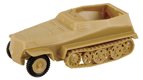 Military - Former German Army WWII - SdKfz 250 Series Half-Tracks -- 250/10 Armored Personnel Carrier - Reconnaissance Platoon Leader Vehicle