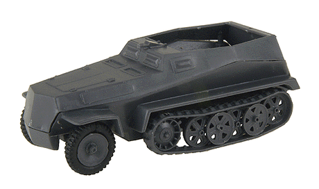 Military - Former German Army WWII - SdKfz 250 Series Half-Tracks -- 11 Armored Personnel Carrier with 2.8cm sPzB 41 Anti-Tank Gun