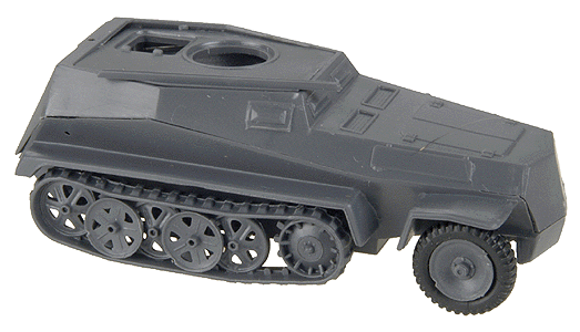 Military - Former German Army WWII - SdKfz 253 Series Half-Tracks -- 5 Light Armored Personnel Carrier - Command/Observation Unit (gray)