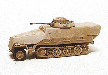 Military - Former German Army WWII - SdKfz 251 Series Half-Tracks -- 251/23 Armored Personnel Vehicle - Type D with Self-Propelled Gun