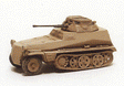 Military - Former German Army WWII - SdKfz 250 Series Half-Tracks (Plastic) -- 250/9 Armored Personnel Carrier - Recoinnaissance Unit with Self-Propelled Gun