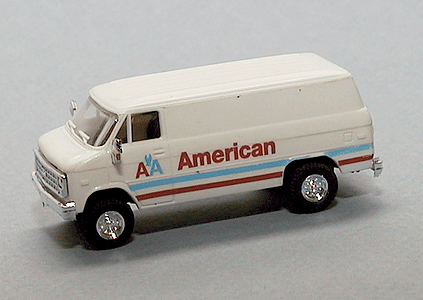 Chevrolet Cargo Vans -- American Air Lines (white, Red Lettering & Stripe, Blue Stripe)