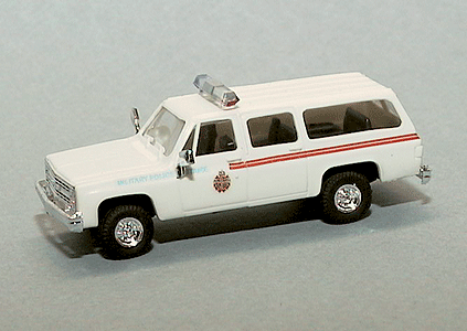 Chevrolet Suburban - Emergency - Police Vehicles -- Canadian Forces Military Police (white, Red Shield & Stripe)