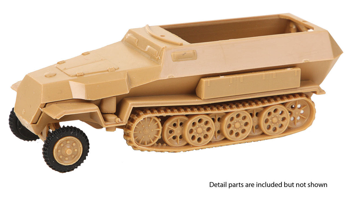 Sdkfz 251 Series Half-Track - German Army - Kit -- 10 Model C Armored Personnel Carrier with Half-Sized Gun Shield