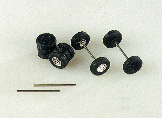 Vehicle Accessories -- 9mm Diameter Truck Wheels & Axles pkg(8)