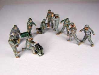 Modern US Gun Crew Loading -- Unpainted Resin Castings pkg(10)