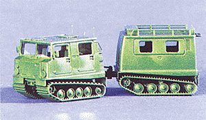 Military - Modern German Army (BW) - Personnel Transport -- BV206D Crawler Tractor & Personnel Trailer (green)