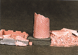 Military - Resin Structure Castings -- Ruined Industrial Smokestack