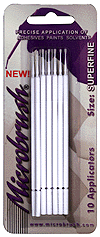 Microbrush Applicator Brushes - pkg(10) -- Superfine (white)