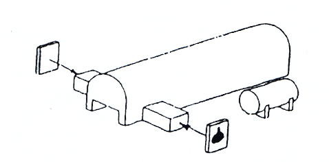 Passenger Car Parts -- Water Tanks: 2 Side Fills w/Plates, 2 Water Raising Reservoirs