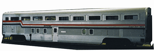 Budd Hi-Level Coach Dorm Kit -- Undecorated - Correct for Amtrak (Includes Dorm Window Inserts)