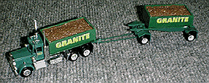 Construction - Dump Truck & Custom Transfer Dump Trailer -- Peterbilt Conventional Granite Construction