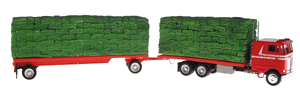 American Trucks - Tractor/Trailer -  New Freightliner Cabover -- w/Lowboy Trailer & Equipment Van Vliet Trucking