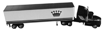 American Trucks - Tractor/Trailer - Kenworth T600 3-Axle Conventional -- w/Aerosleeper; 45' Dry Van Trailer Royal Express