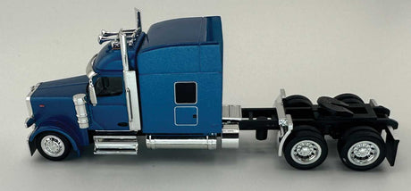 Peterbilt 589 Stand-Up Sleeper-Cab Semi Tractor - Assembled -- Metallic Blue-3