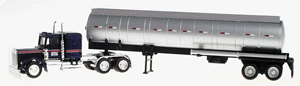American Trucks - Tractor/Trailer - Kenworth W900 w/Sleeper -- w/Tank Trailer - Chemical Transfer