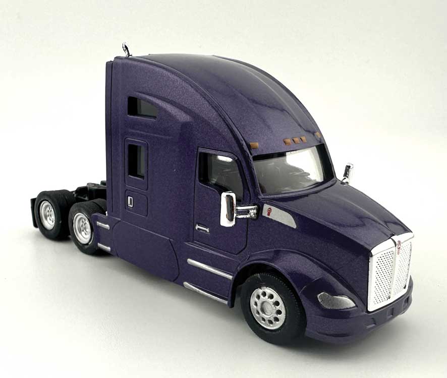Kenworth T-680 Sleeper-Cab Semi Tractor - Assembled -- Purple