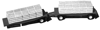 Trailers Only -- 24' Double Flatbeds w/Case Goods Load