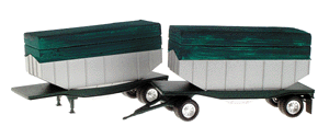 Trailers Only -- Set of Double Grain Trailers w/High Side Extensions