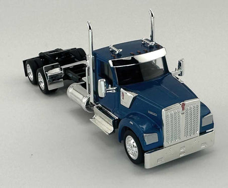 Kenworth 990 2-Axle Day-Cab Semi Tractor - Assembled -- Metallic Blue-1