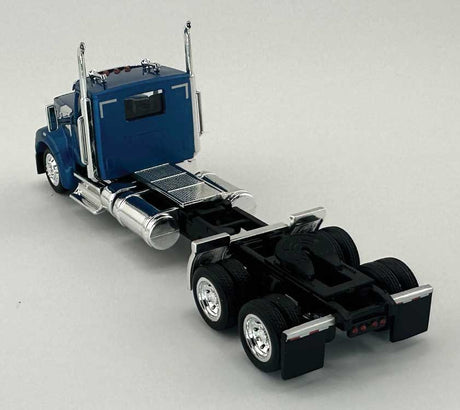 Kenworth 990 2-Axle Day-Cab Semi Tractor - Assembled -- Metallic Blue-2