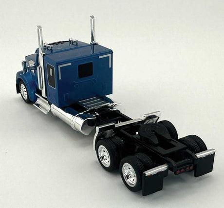 Kenworth 990 Flat-Top Sleeper-Cab Semi Tractor - Assembled -- Metallic Blue-2