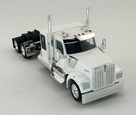 Kenworth 990 Flat-Top Sleeper-Cab Semi Tractor - Assembled -- White-1