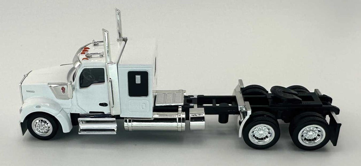 Kenworth 990 Flat-Top Sleeper-Cab Semi Tractor - Assembled -- White-3
