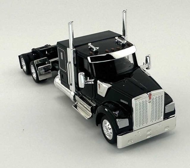 Kenworth 990 Flat-Top Sleeper-Cab Semi Tractor - Assembled -- Black-1