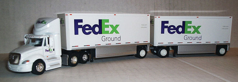 Prostar Day-Cab Tractor w/2 Drop-Deck Trailers - Assembled -- FedEx Ground