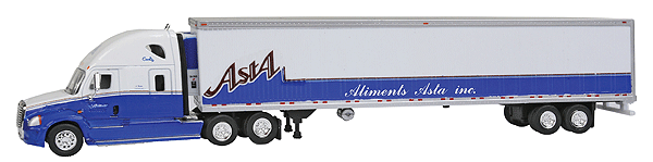 Cascadia Sleeper Cab w/53' Dry Van Trailer - Assembled -- ASTA