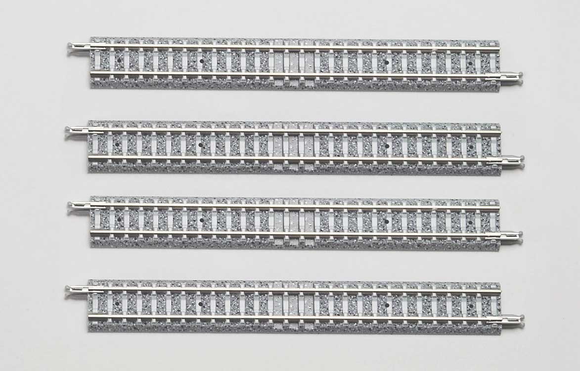 Straight Track with Concrete Ties S140 - Fine Track -- 5-1/2"  140mm pkg(4)