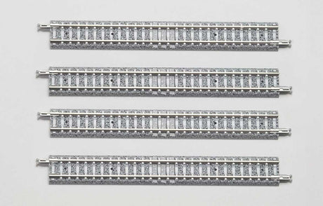 Straight Track with Concrete Ties S140 - Fine Track -- 5-1/2"  140mm pkg(4)
