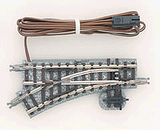 Electric Turnout (Points) N-PL140-30 - Mini Track -- Left Hand w/5-1/2" 140mm Radius, 30 Degree Diverging Route-1