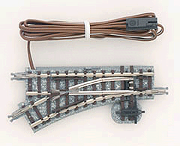 Electric Turnout (Points) N-PL140-30 - Mini Track -- Left Hand w/5-1/2" 140mm Radius, 30 Degree Diverging Route-1