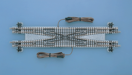 Remote Double Crossover (Points) N-PX280 - Fine Track -- 11"  280mm Radius, 15-Degree Diverging Routes