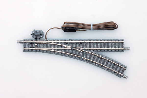 Remote Turnout (Points) N-PR280-30 - Fine Track -- Right Hand w/11" 280mm Radius, 30 Degree Diverging Route