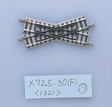30 Degree Crossing X72.5-30 - Fine Track -- 2-7/8"  72.5mm Straight Length
