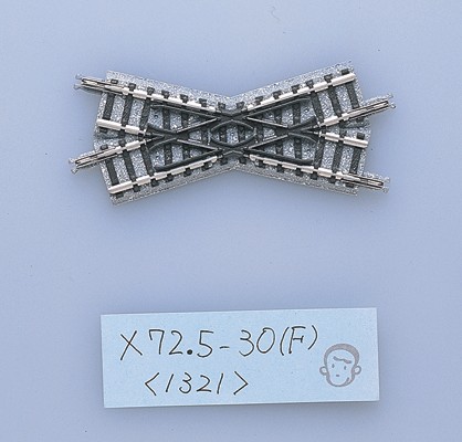 30 Degree Crossing X72.5-30 - Fine Track -- 2-7/8"  72.5mm Straight Length