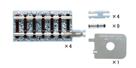 Joint Track w/Wood Ties S35-J - Fine Track -- Adapts Fine Track to Conventional Track,  1-3/8"  35mm pkg(4)
