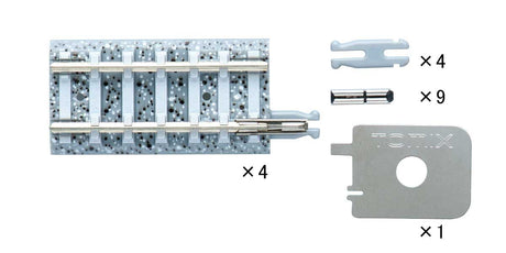 Joint Track w/Concrete Ties S35-J-PC - Fine Track -- Adapts Fine Track to Conventional Track,  1-3/8"  35mm pkg(4)