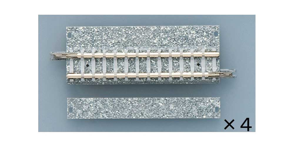 Wide-Roadbed Straight Track S72.5-WP - Fine Track -- 2-7/8" 72.5mm pkg(4)