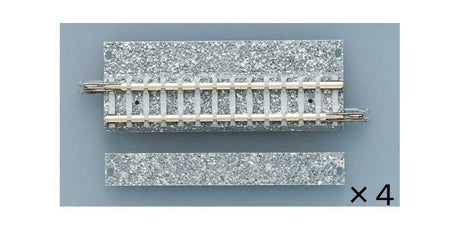 Wide-Roadbed Straight Track S72.5-WP - Fine Track -- 2-7/8" 72.5mm pkg(4)