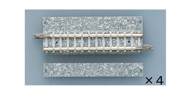 Wide-Roadbed Straight Track S72.5-WP - Fine Track -- 2-7/8" 72.5mm pkg(4)