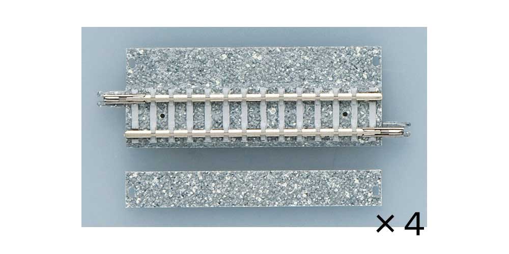 Wide-Roadbed Straight Track S70-WP - Fine Track -- 2-3/4" 70mm pkg(4)