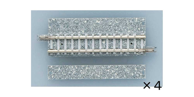 Wide-Roadbed Straight Track S70-WP - Fine Track -- 2-3/4" 70mm pkg(4)