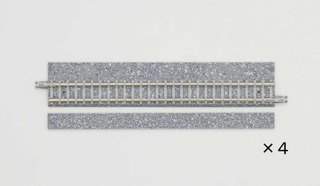 Wide-Roadbed Straight Track (for Turnout) S140-WP - Fine Track -- 5-1/2" 140mm pkg(4)